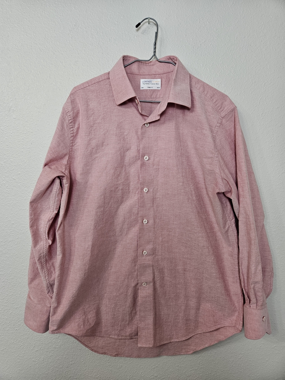 Lorenzo Uomo Dusty Pink Button-Down Cotton Shirt